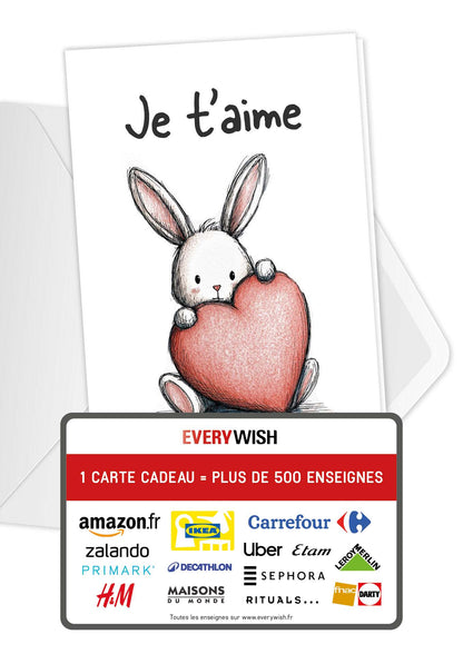 Je t'aime - Cœur de lapin