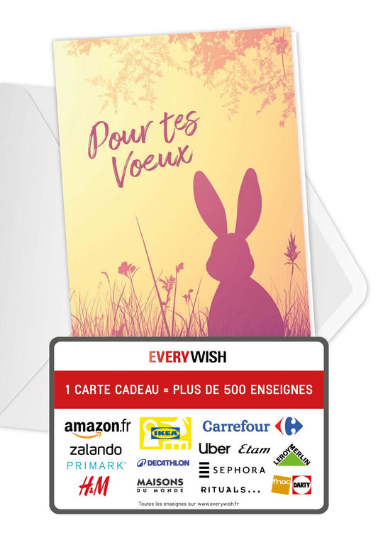 Pour tes voeux - Silhouette de lapin