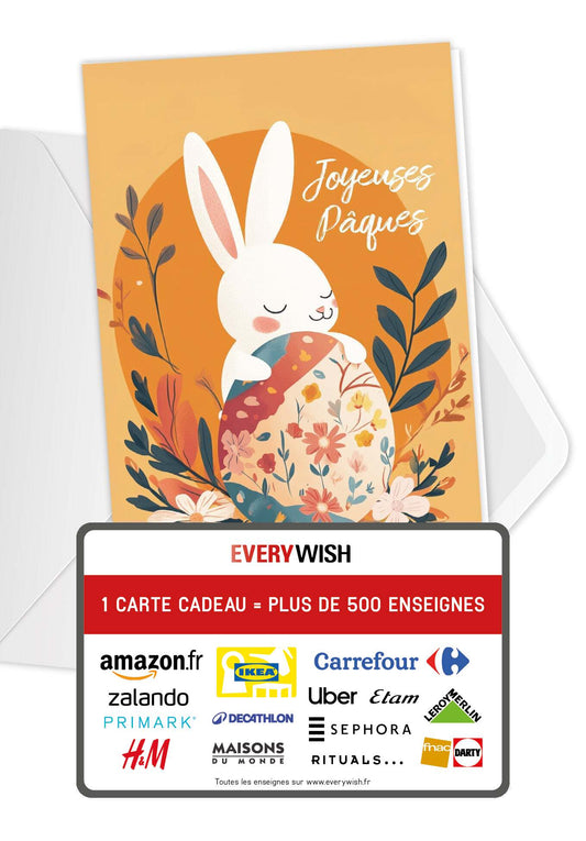 Joyeuses Pâques - Lapin Orange
