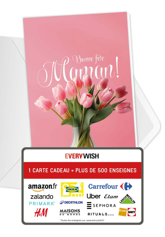 Bonne Fête maman - Vase tulipe