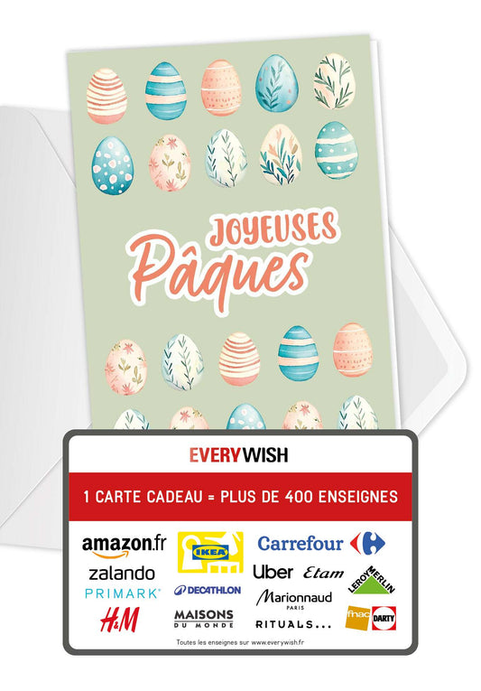 Joyeuses Pâques - Motif oeufs Vert
