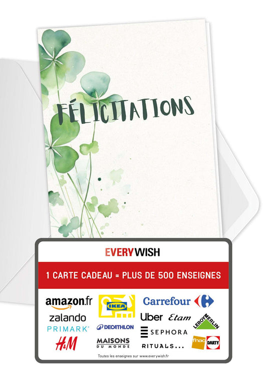 Félicitations - Feuille de trèfle