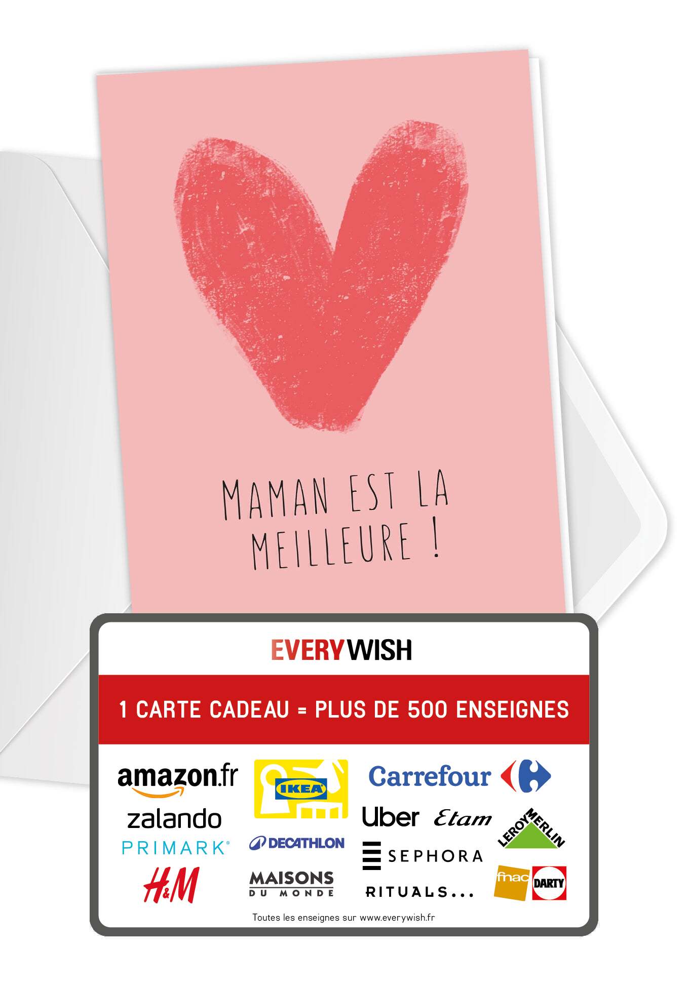 Maman est la meilleure - Cœur rose (Valeur du bon)