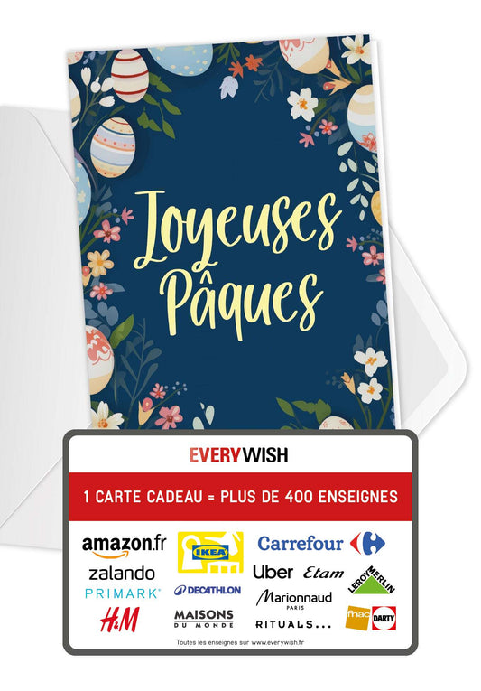 Joyeuses Pâques - Oeufs de Pâques fleurs