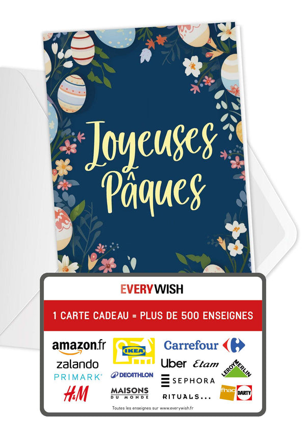 Joyeuses Pâques - Oeufs de Pâques fleurs