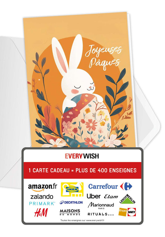 Joyeuses Pâques - Lapin Orange