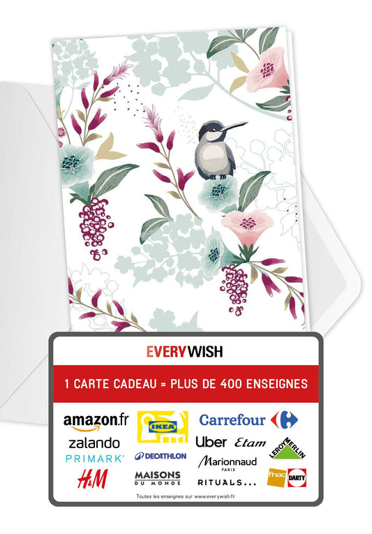 Oiseau sur fleur