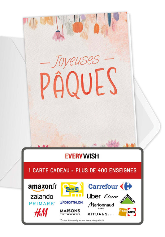 Joyeuses Pâques - Fleurs Aquarelle