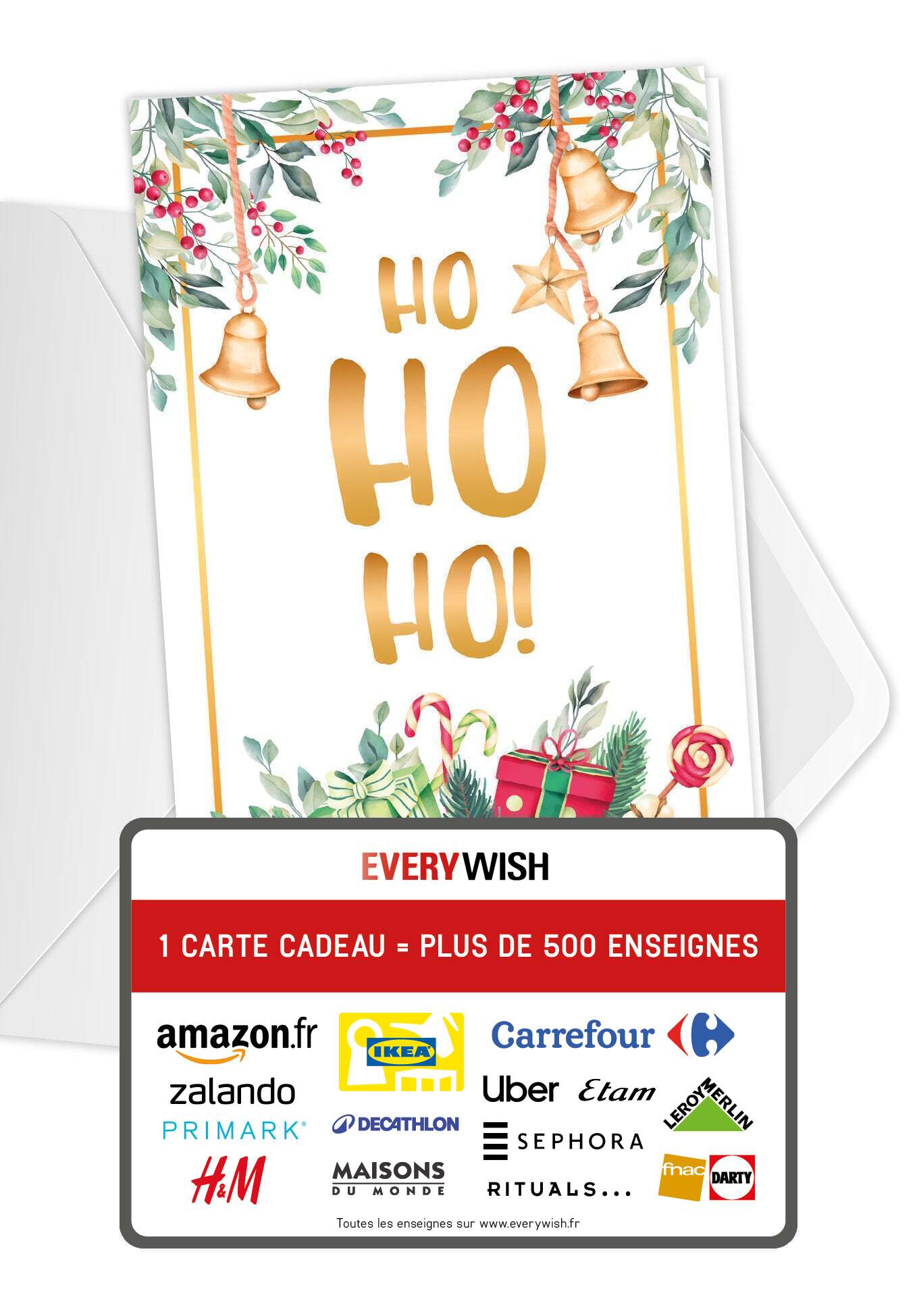 Ho Ho Ho - Branches Aquarelle