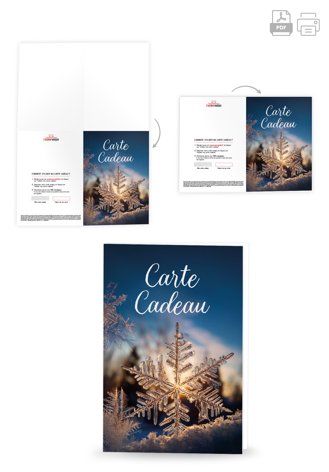 Carte Cadeau - Flocon de neige