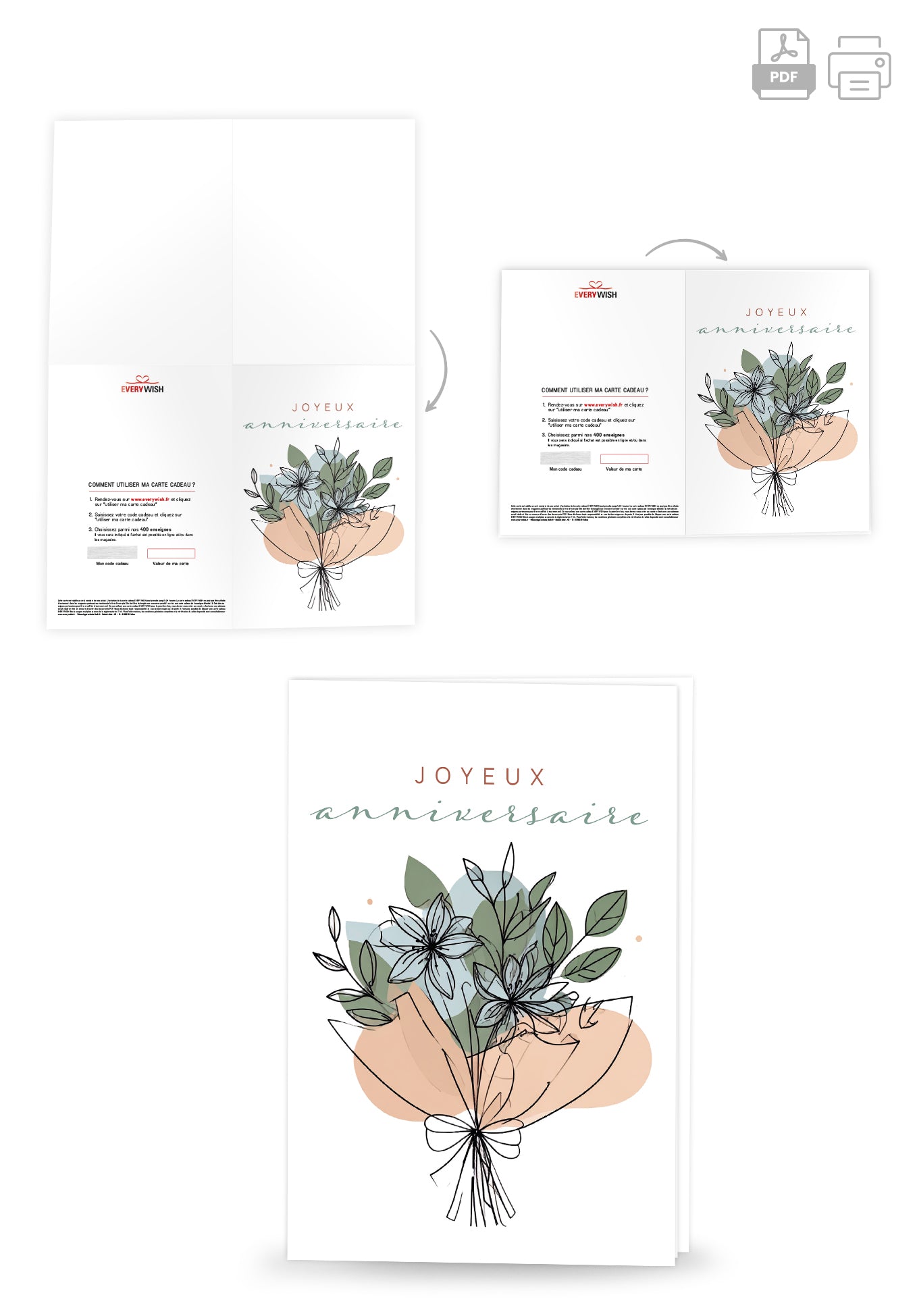 Joyeux anniversaire - Bouquet de fleurs