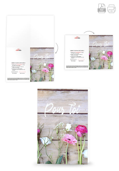 Pour toi - Fleurs (Valeur du bon)
