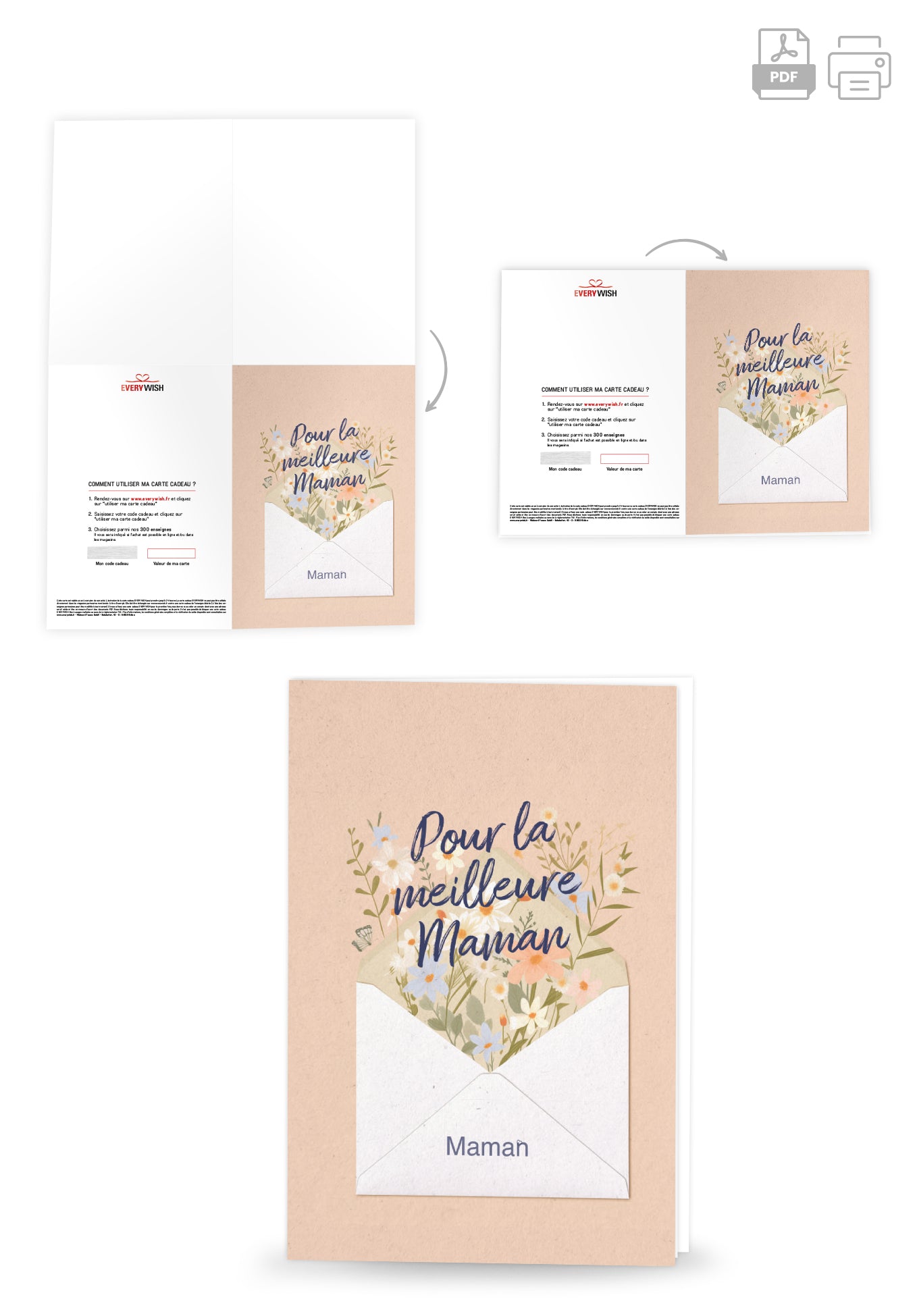 Pour la meilleure maman - Lettre fleurs