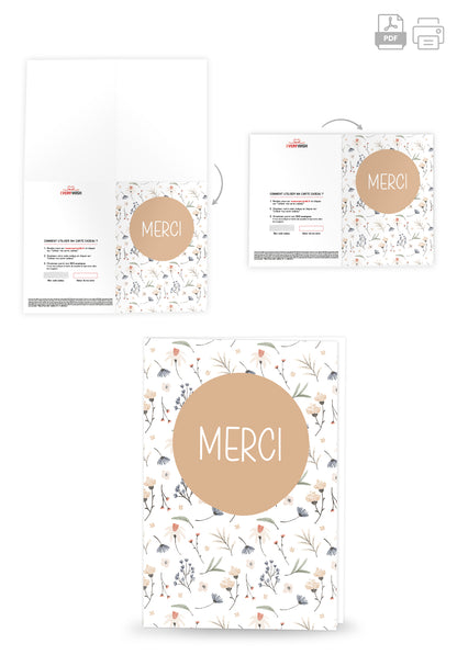 Merci - Fleurs Blanc
