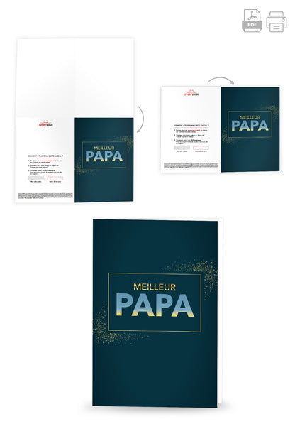 Meilleur Papa - Bleu (Valeur du bon)