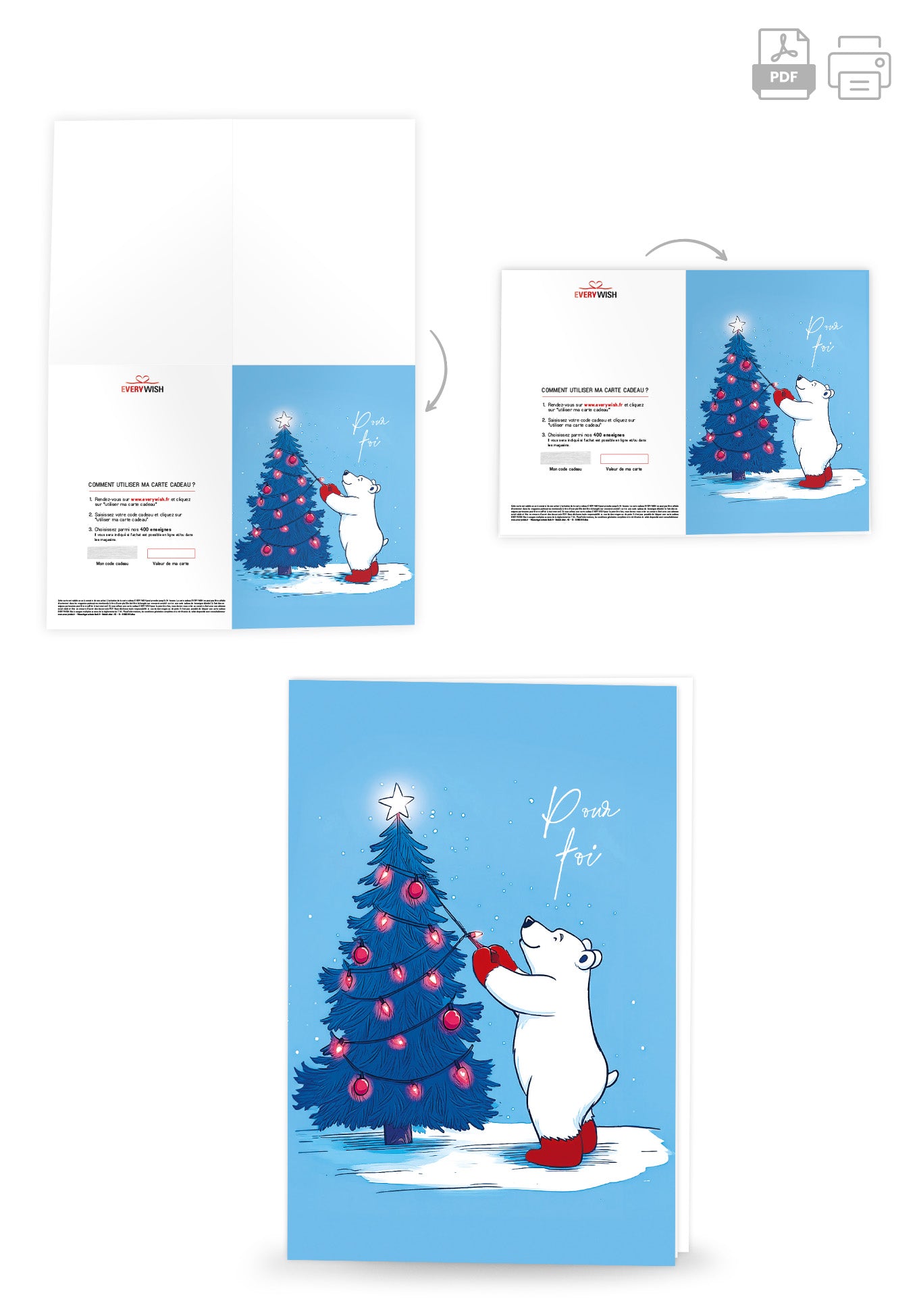 Pour toi - Ours polaire Sapin