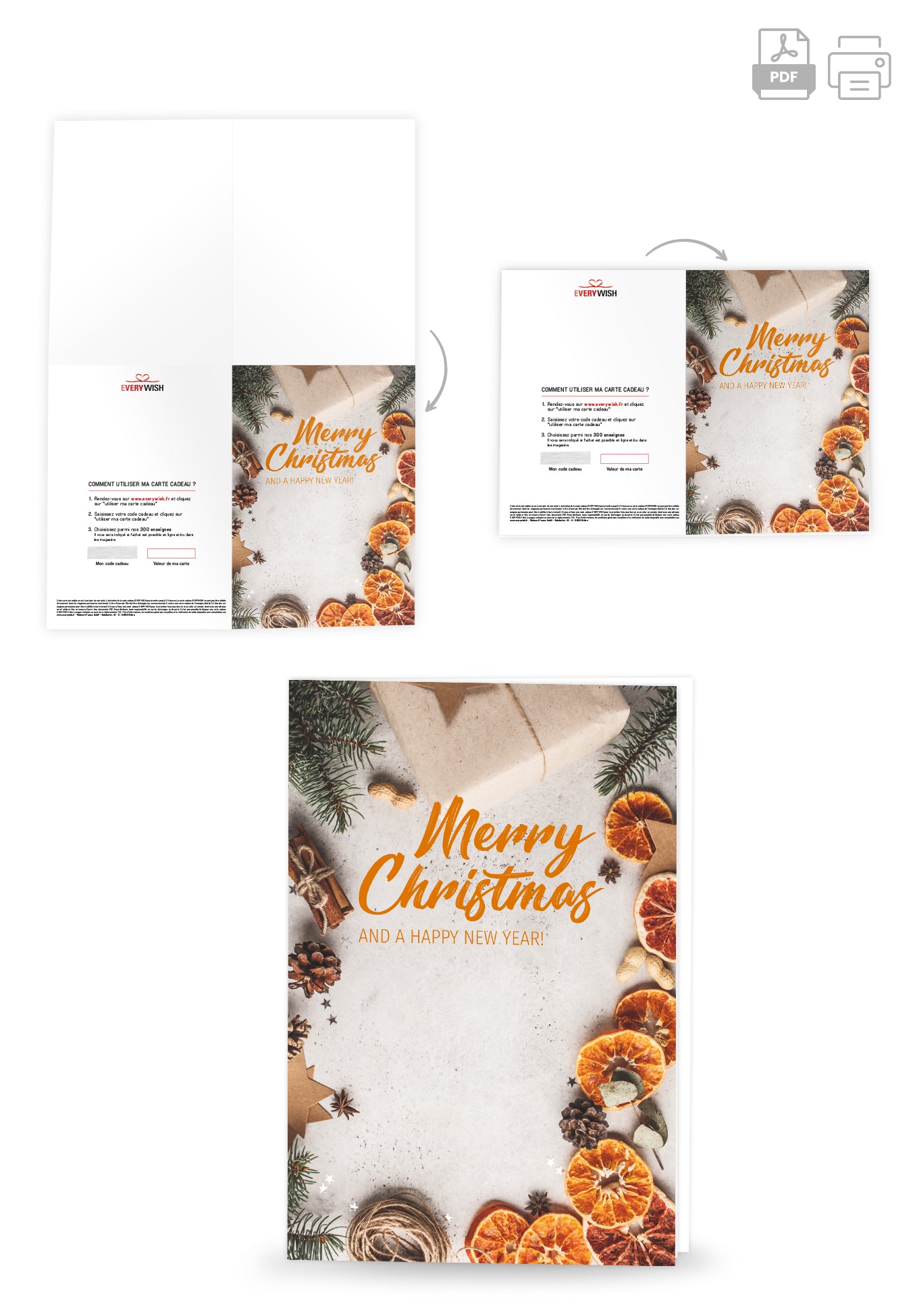 Merry Christmas - Orange (Valeur du bon)