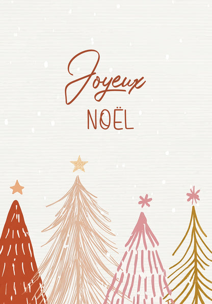 Joyeux Noël - Sapins Rouge