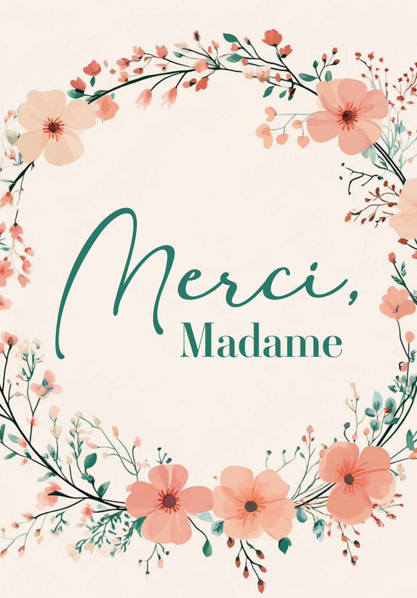 Merci Madame - Couronne de fleurs (Valeur du bon)