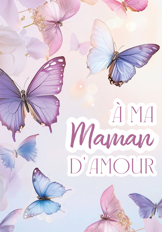 À ma maman - Papillons Lila