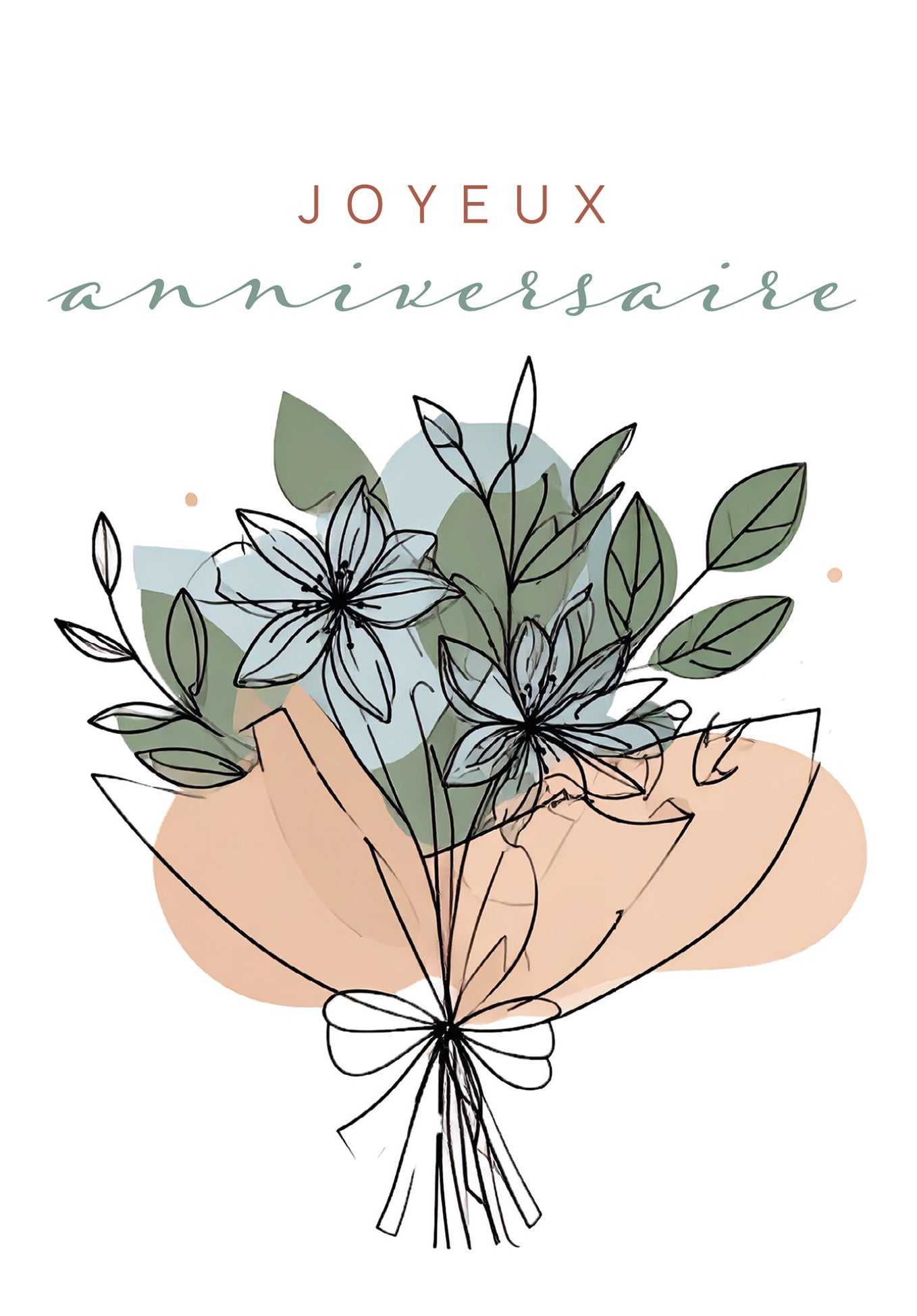 Joyeux anniversaire - Bouquet de fleurs