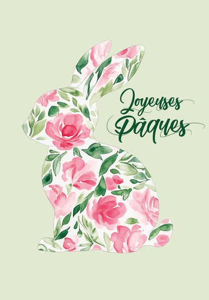 Joyeuses Pâques - Lapin fleur (Valeur du bon)