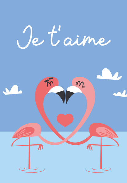 Je t'aime - Flamants roses