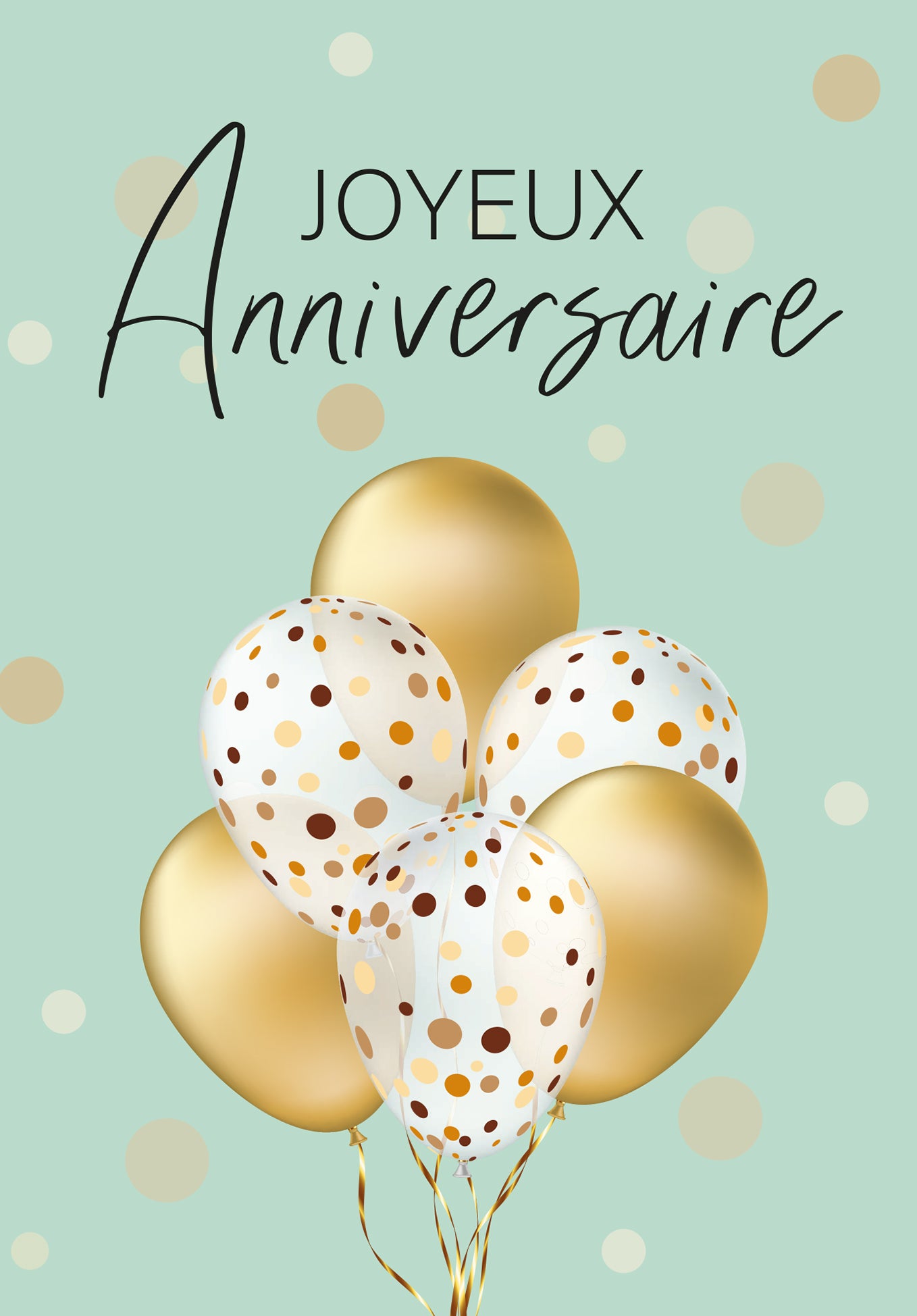Joyeux anniversaire - Ballons Or