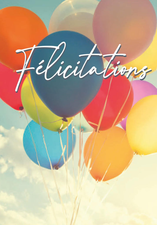 Félicitations - Ballons colorés